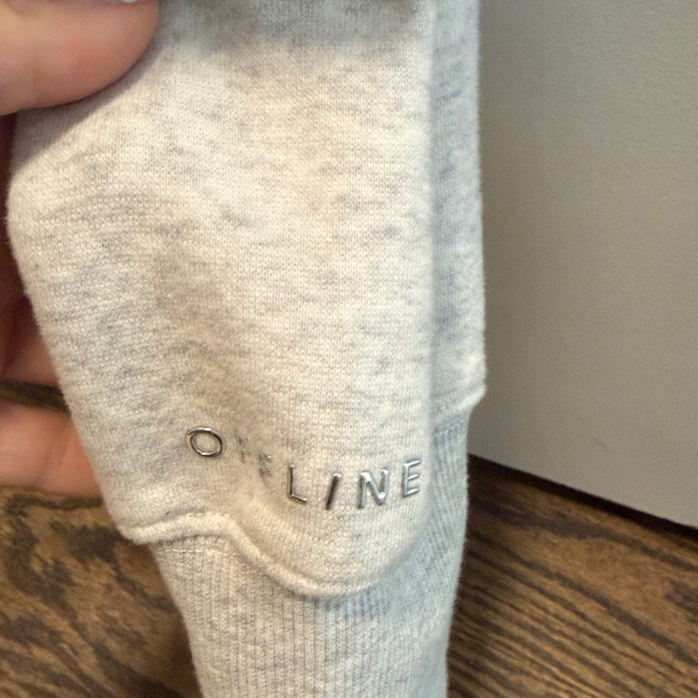 NWOT Offline by Aerie Cloud Fleece Classic Hoodie - gray - S - Picture 6 of 6